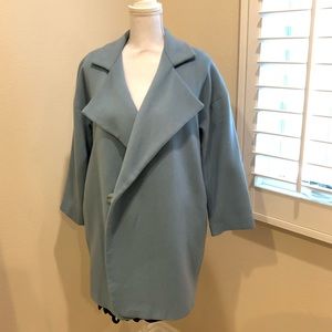 Wool blended coat in light blue size M